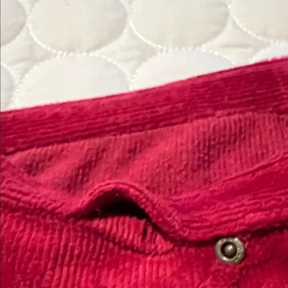 HUE Vibrant Red Corduroy Trousers - Picture 3 of 4
